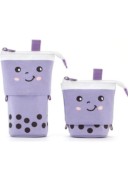 Kalem Sahibi Organizatör Pensil Kasası Sevimli Ayarlanabilir Kadife Kalem Çantası Pu Fermuar Kawaii Kırtasiye Alet Depolama Okul Malzemeleri (Yurt Dışından)