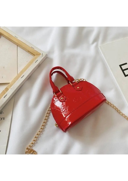 Yeni Pu Mini Omuz Çantası Mini Sevimli Küçük Küçük Satchel Madeni Para Cüzdanları Renk: Kırmızı (Yurt Dışından)