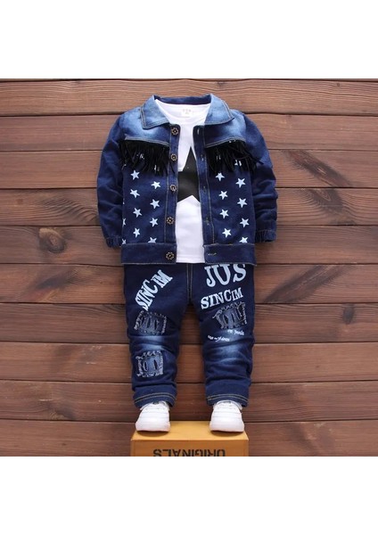 Moda Bahar Sonbahar Bebek Erkek Giysileri Set Spor Takım Çocuklar Çocuk Setleri Erkek Giysileri Için Kıy Kıyleri 1-4 Yıllık Çarşamba: Mavi/çocuk Boyutu: 80 (Yurt Dışından)