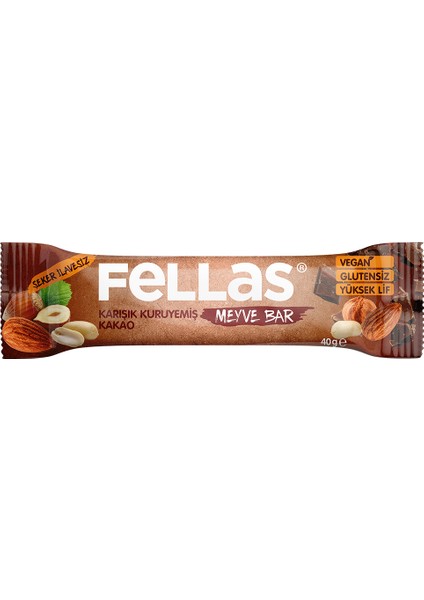 Meyve Bar 40 G Süper Ikili Kutu 24 Adet - Hind.cevizi &chia x 12 Adet + Karışık Kuruyemişli x 12 Adet modelleri