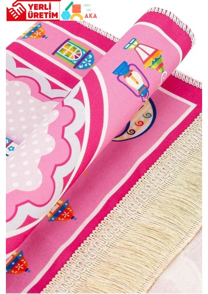 Büyük Boy 45X90 Kız Erkek Çocuk Namaza Ilk Adım Çocuk Seccade Eğlenceli Dekoratif Namazlık modelleri