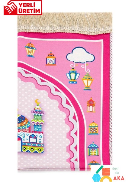 Büyük Boy 45X90 Kız Erkek Çocuk Namaza Ilk Adım Çocuk Seccade Eğlenceli Dekoratif Namazlık fırsatları
