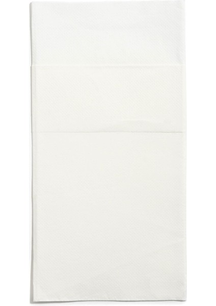 Çift Kat Beyaz Cepli Peçete 1/8 40x40 cm (Açık hali) 50 Adet