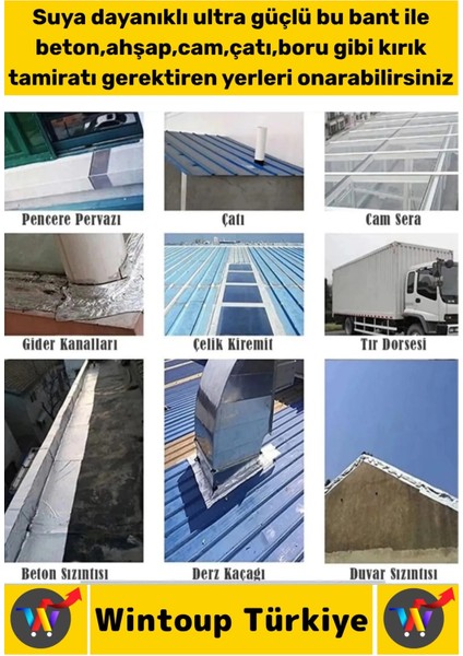 Ultra Güçlü Su Neme Dayanıklı Çok Amaçlı Montaj Onarım Izolasyon Tamir Bantı Sarı 48 MMX10 Mtr 2 Adt fiyatları
