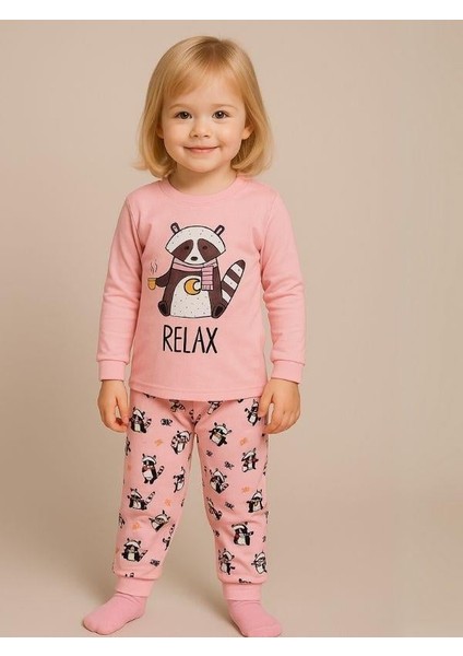 Kız Çocuk Pamuklu Hayvan Baskılı Pijama Takımı fiyatları