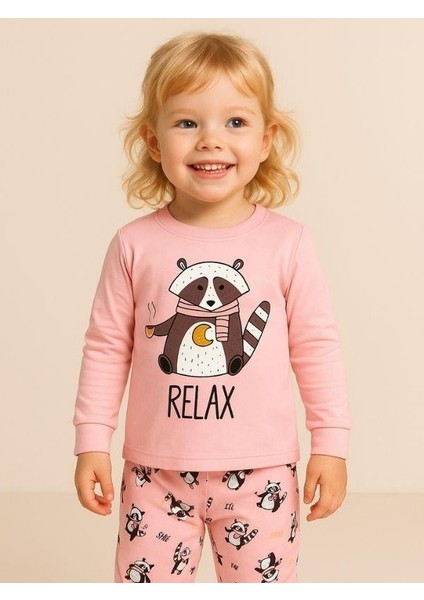 Kız Çocuk Pamuklu Hayvan Baskılı Pijama Takımı modelleri