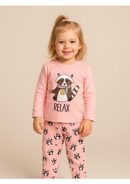 Kız Çocuk Pamuklu Hayvan Baskılı Pijama Takımı indirimleri