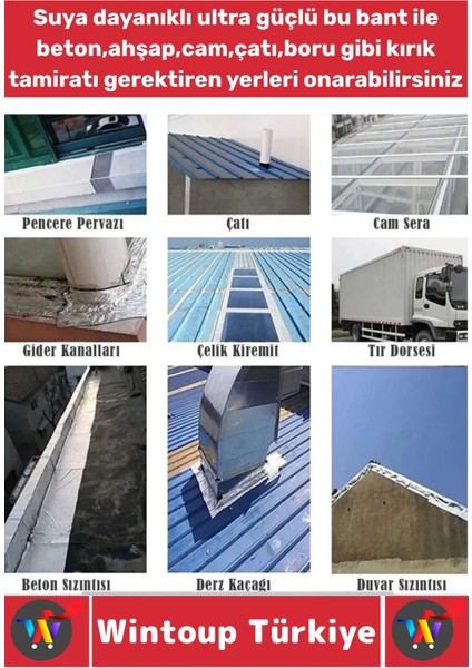 Ultra Güçlü Su Neme Dayanıklı Çok Amaçlı Montaj Onarım Izolasyon Tamir Bantı Kırmızı 48MMX10MT 10 Ad fiyatları
