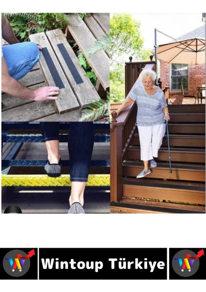 Ultra Güçlü Yapışkan Isg Iş Yeri Kaygan Zemin Merdiven Siyah Kaydırmaz Bant 50 mm x 10 Metre 3 Adet fiyatları