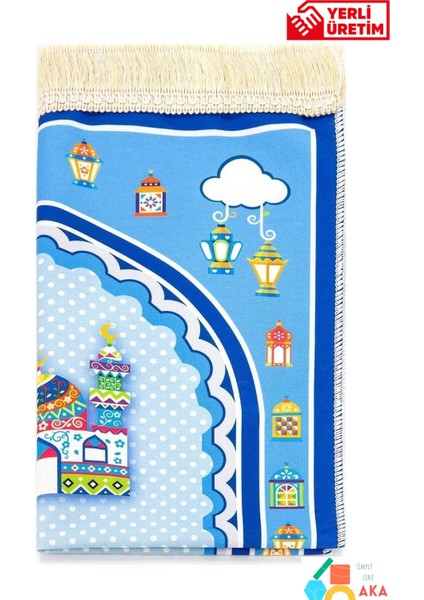 Büyük Boy 45X90 Kız Erkek Çocuk Namaza Ilk Adım Çocuk Seccade Eğlenceli Dekoratif Namazlık fırsatları