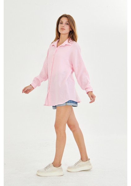 Müslin Kumaş Kadın Rahat Kesim, Oversize, Salaş Gömlek modelleri