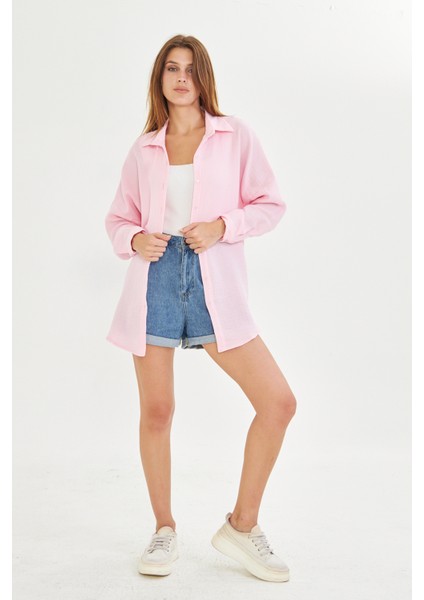 Müslin Kumaş Kadın Rahat Kesim, Oversize, Salaş Gömlek fırsatları