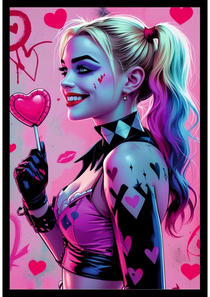 Joker & Harley Quinn Pop Art 2’li Mdf Uv Baskı Tablo Seti fırsatları