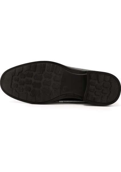 Erkek Siyah Bağcıklı Hakiki Deri Klasik Ayakkabı