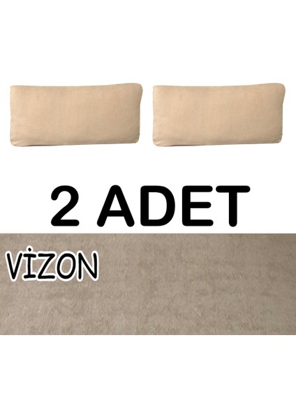 Süet Detaylı Angora Kumaş 2 Adet Sırt Minderi Kılıfı fiyatları