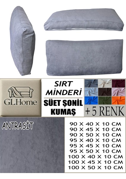 Süet Detaylı Angora Kumaş 2 Adet Sırt Minderi Kılıfı