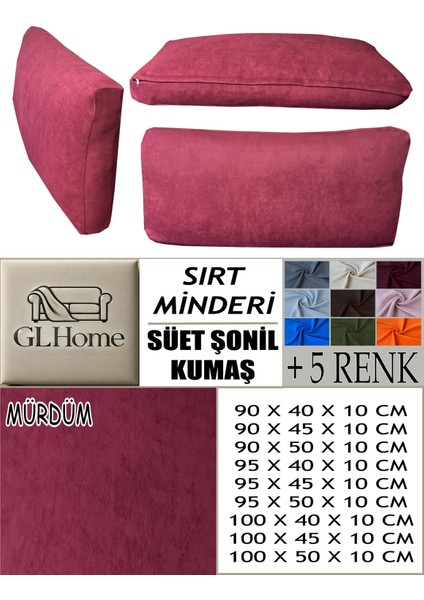 Süet Detaylı Angora Kumaş 2 Adet Sırt Minderi Kılıfı