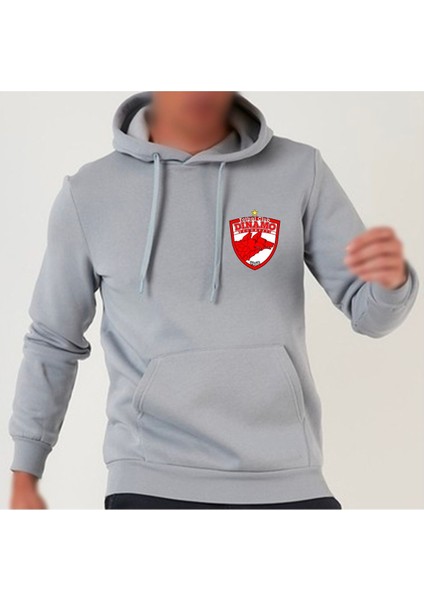 Küçük Logolu Dinamo București 1948 Kulüp Büyük Logo Baskılı Pamuklu Hoodie Sweatshirt