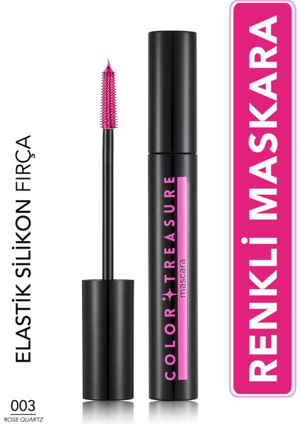 Color Treasure Hacim Veren & Yüksek Pigmentli Renkli Maskara(003 Rose Quartz) 8682536100366