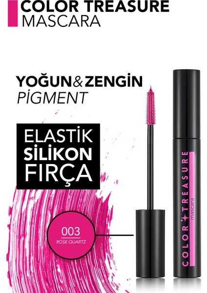 Color Treasure Hacim Veren & Yüksek Pigmentli Renkli Maskara(003 Rose Quartz) 8682536100366