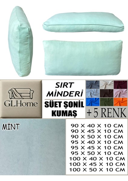 Süet Detaylı Angora Kumaş 2 Adet Sırt Minderi Kılıfı