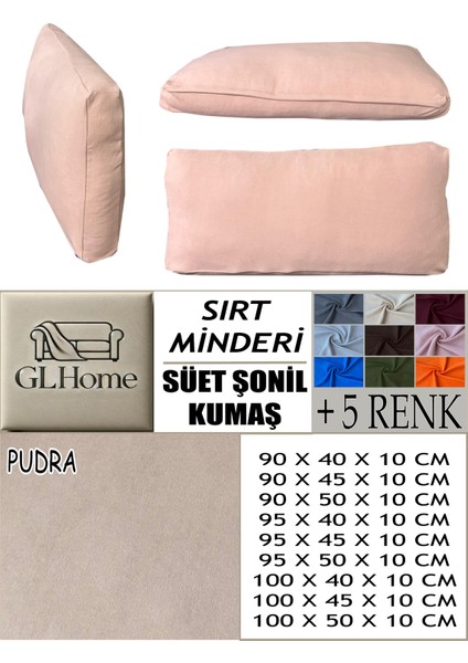 Süet Detaylı Angora Kumaş 2 Adet Sırt Minderi Kılıfı