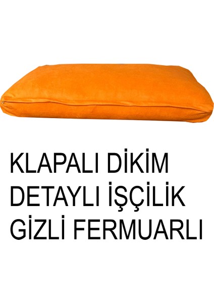 Süet Detaylı Angora Kumaş 2 Adet Sırt Minderi Kılıfı modelleri