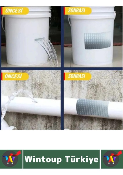Uzun Ömürlü Su Nem Küfe Dayanıklı Çok Amaçlı Yeşil Montaj Onarım Tamir Bantı 48 mm x 10 Metre 5 Adet modelleri