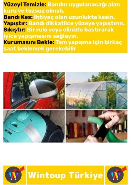 Uzun Ömürlü Su Nem Küfe Dayanıklı Çok Amaçlı Sarı Montaj Onarım Tamir Bantı 48 mm x 10 Metre fırsatları