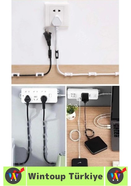 Kendinden Yapışkanlı Telefon Şarj Kablosu Dağınıklık Önleyen Pratik Kablo Sabitleyici Klips 20 Adet modelleri