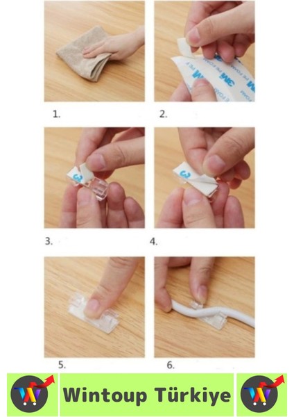 Kendinden Yapışkanlı Telefon Şarj Kablosu Dağınıklık Önleyen Pratik Kablo Sabitleyici Klips 20 Adet fırsatları