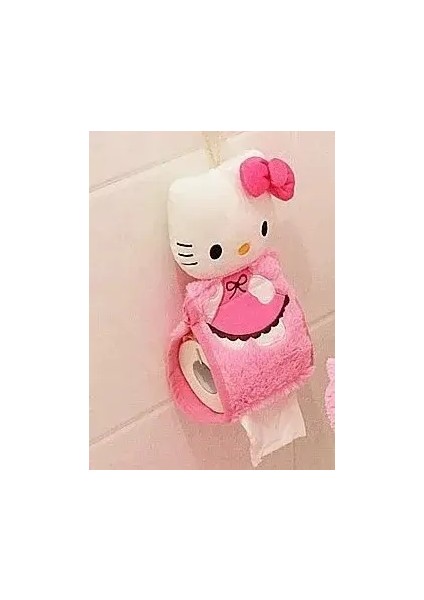 Sanrio Anime Hello Kitty Tuvalet Koltuk Yastığı Üç Parça Set Tuvaletler Evrensel Kış Ev Peluş Tuvalet Koltuk Kapağı Hediye Kilo: 1 Pink (Yurt Dışından)