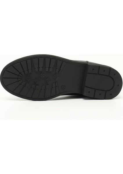 Kadın Siyah Floter Kauçuk Taban Hakiki Deri Chelsea Bot indirimleri