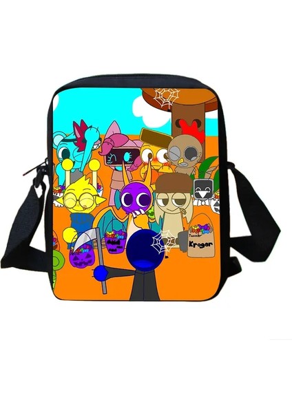 Sprunki Erkek Kızlar Karikatür Anime Baskılı Omuz Çantası Çocuklar Gündelik Tote Telefon Çantası Erkek Kadınlar Alışveriş Çantası En Iyi Doğum Günü Hediye Renk: 3 (Yurt Dışından)