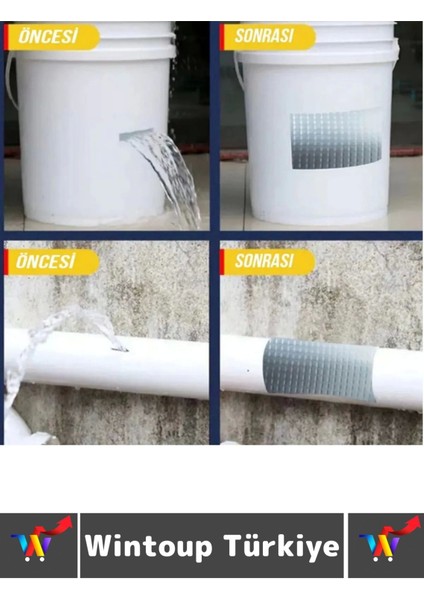 Uzun Ömürlü Su Nem Küfe Dayanıklı Çok Amaçlı Gri Montaj Onarım Tamir Bantı 48 mm x 10 Metre 5 Adet modelleri