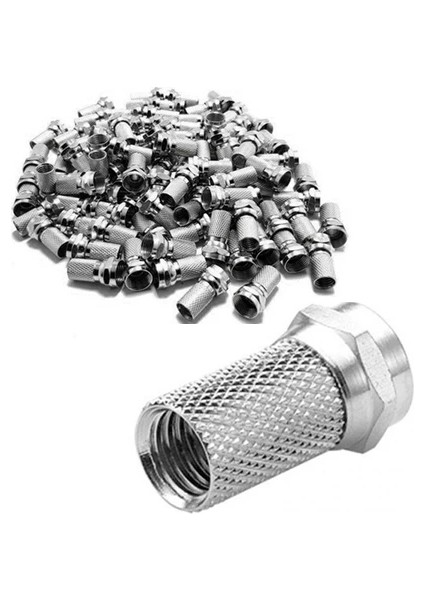 (50 Adet) F Konnektör Rg6 / U4 Uydu Anten Kablosu Jackı 18 Mm Standart Uç modelleri