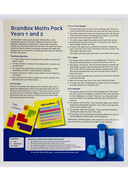 BrainBox Matematik Paketi 1-2 (Maths Pack Years 1 and 2) - İngilizce fırsatları