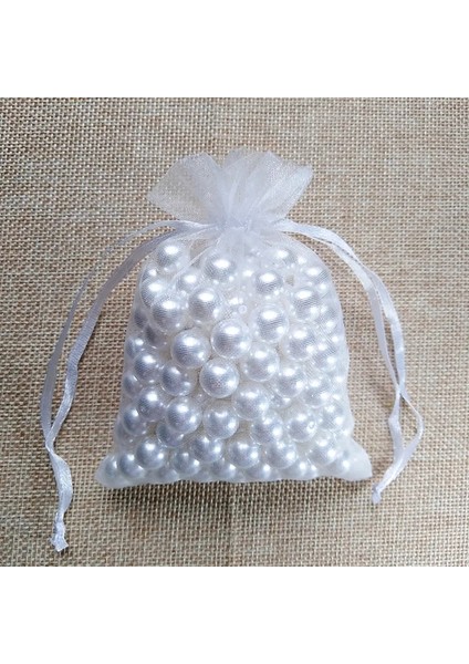 100PCS 5x7 7x9 9X12 10X15CM Drawstring Organza Torbaları Takı Ambalaj Çantaları Düğün Partisi Hediye Çantası Noel Doğum Günü Hediyesi Bagscolor: Bej/boyut: 5X7CM (Yurt Dışından)