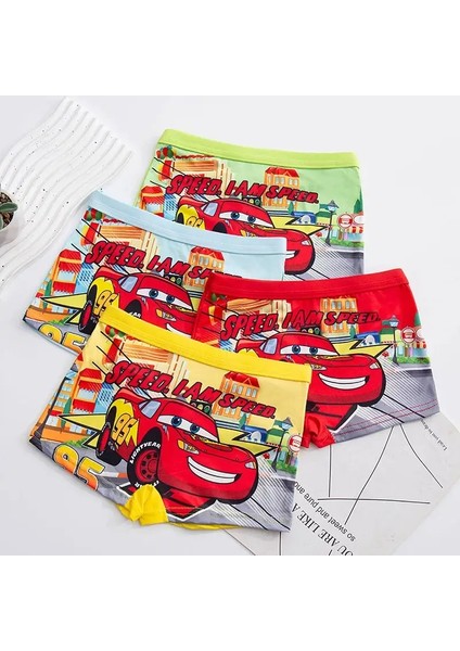 Lightning Mcqueen Yüksek Değer Karikatür Sevimli Çocuk Külotları Boksör Bebek Boksörleri 4 Paket Nefes Alabası Antibacterialcolor: Arabalar 4pcs/boyut: L 9KG-15KG (Yurt Dışından)