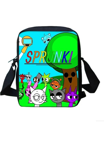 Sprunki Erkek Kızlar Karikatür Anime Baskılı Omuz Çantası Çocuklar Gündelik Tote Telefon Çantası Erkek Kadınlar Alışveriş Çantası En Iyi Doğum Günü Hediyesi: 1 (Yurt Dışından)