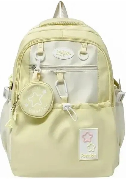 Büyük Kapasiteli Sevimli Kız Sırt Çantası Yüksek Güzellik Yeni Lise ve Orta Mochilas Escolares Okul Öğrencileri Backpackcolor: Sarı (Yurt Dışından)