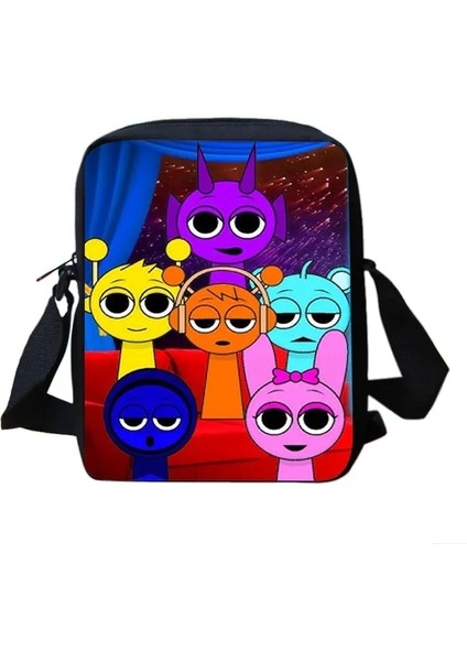 Erkek Kızlar Karikatür Anime Sprunki Baskılı Omuz Çantası Çocuklar Gündelik Tote Telefon Çantası Erkek Kadınlar Alışveriş Çantası En Iyi Doğum Günü Hediye Renk: 6 (Yurt Dışından)