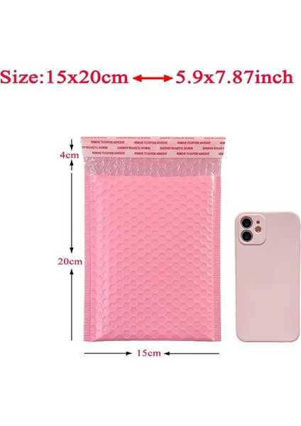 20PCS Pembe Poli Kacık Postaları Yastıklı Zarflar Kendini Sızdırmaz Yastıklı Zarflar Hediye Çantaları Siyah Ambalaj Zarf Torbaları Kitap Tur: 11X15CM (Yurt Dışından)