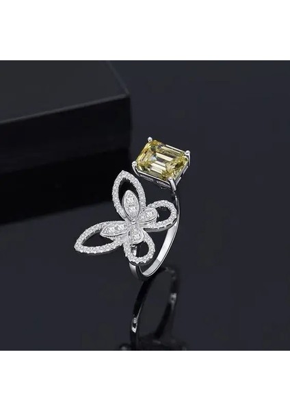 Moda Yeşil Renk Yaprakları ve Twig Sarma Yüzük Gümüş Renk Doğası KadınlarIlham Verilen Güzel Takı Ayarlanabilir Yüzük Boyutu: Yenidenizabilen/ana Taş Renk: CZB6003-1 (Yurt Dışından)