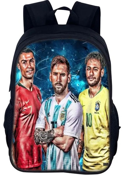 3 Adet Futbol Yıldızı Çocuk Okul Sırt Çantası Öğle Yemeği Çantaları ile Kalem Çantaları ile M-Messis Kızlar Için Okul Çantaları En Iyi Hediye Rengi: 10 (Yurt Dışından)