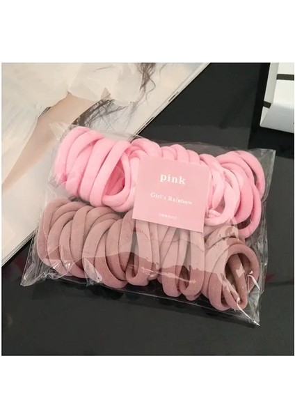 50PCS/SET Kadın Kızlar 4cm 2cm Renkli Naylon Elastik Saç Bantları At Kuyruğu Tutucu Lastik Bantlar Scrunchie Kafa Bandı Saç Aksesuarları Renk: D (Yurt Dışından)