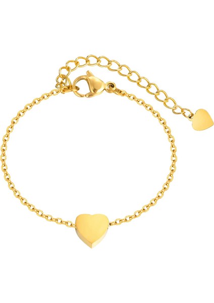 Vnox Basit Tiny Kalp Çekme Kavuzlar Kızlar Için Çocuk, Anti Paslanmaz Çelik Çocuk Bilezikler Ayak Bileği Zinciri Ayak Takı Hediye Mol Renk: JC-140G (Yurt Dışından)