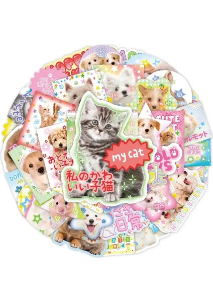 40PCS/SET Retro Kawaii Karikatür Scrapbook Gazetesi Çıkartması Diy Dekor Telefon Kılıfı Duvar Dizüstü Bilgisayar Guitat Çıkartma Öğrenci Çocuk Hediyesi: 40PCS (Yurt Dışından)