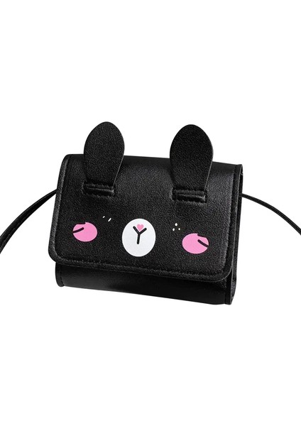 Çocuklar Mini Çantalar Sıcak Satış Prenses Kız Bebek Pu Pu Küçük Omuz Crossbody Çantalar Sevimli Çocuk Para Çantası Cüzdan Renk: Siyah (Yurt Dışından)