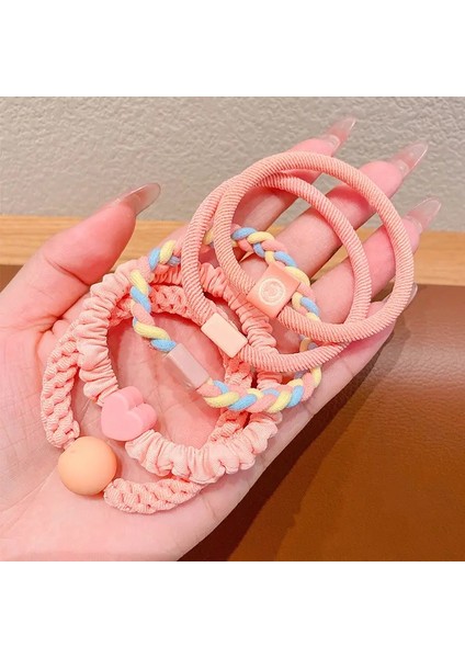5pcs Renkli Büyük Çember Çocuklar Kauçuk Bantları Saç, Kız Kafa Bantları, Koreli Bebek Saç Aksesuarları, Saç Halkaları Renk: 5 Pcs Turuncu (Yurt Dışından)
